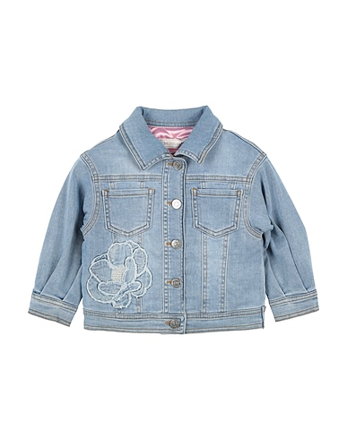 MONNALISA Denim jacket Blue 98% Cotton, 2% Elastane