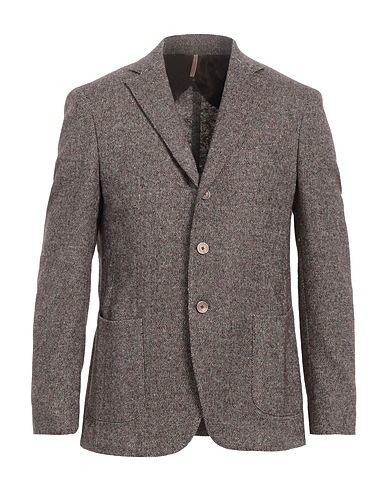 SANTANIELLO Blazer Brown 48% Wool, 29% Polyester, 18% Acrylic, 5% Silk
