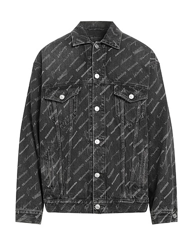 BALENCIAGA デニムブルゾン ブラック コットン 100%
