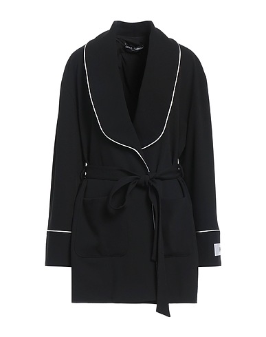 DOLCE&GABBANA Full-length jacket Black 98% Virgin Wool, 2% Elastane