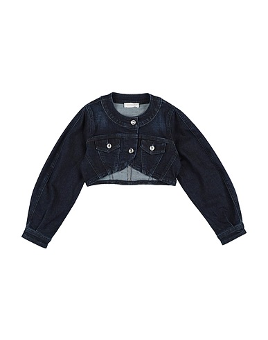 MONNALISA Denim jacket Blue 92% Cotton, 7% Polyester, 1% Elastane