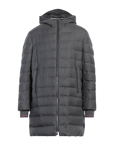 THOM BROWNE Shell  jacket Grey 100% Wool, Polyamide, Elastane