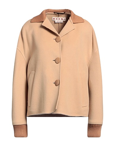 MARNI Coat Sand 84% Virgin Wool, 14% Cashmere, 2% Polyamide