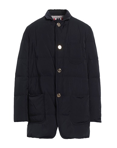 THOM BROWNE Shell jacket Midnight blue 100% Polyester, Nylon, Polyurethane