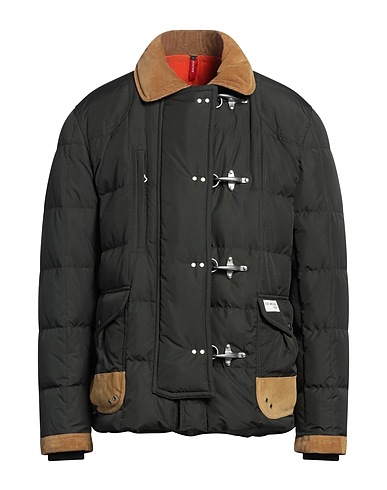 FAY Coat Military green 84% Polyamide, 16% Elastane