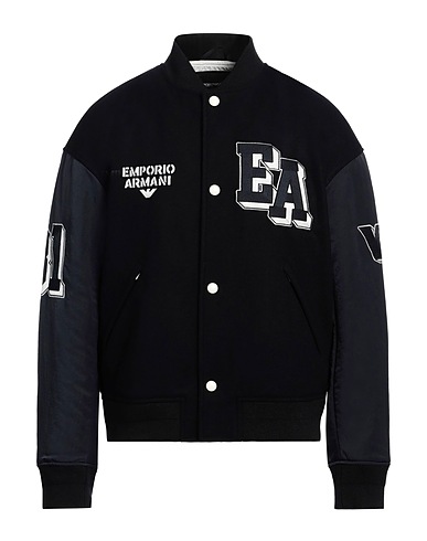 EMPORIO ARMANI Jacket Midnight blue 81% Virgin Wool, 19% Polyamide