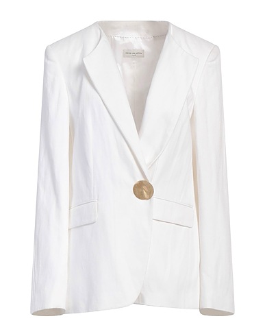 DRIES VAN NOTEN Blazer White 72% Cotton, 28% Linen