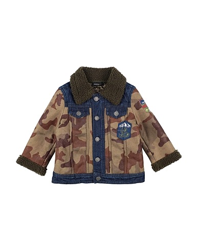 MONNALISA Jacket Military green 73% Cotton, 21% Polyester, 6% Viscose