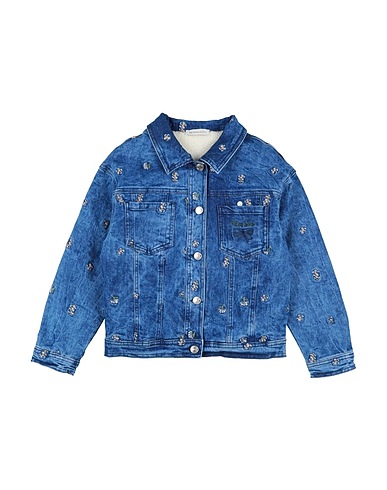 MONNALISA Denim jacket Blue 99% Cotton, 1% Elastane