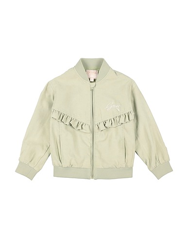 GUESS Jacket Light green 93% Polyester, 7% Polyamide