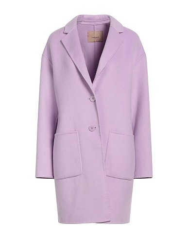 TWINSET Coat Lilac 50% Polyester, 50% Wool