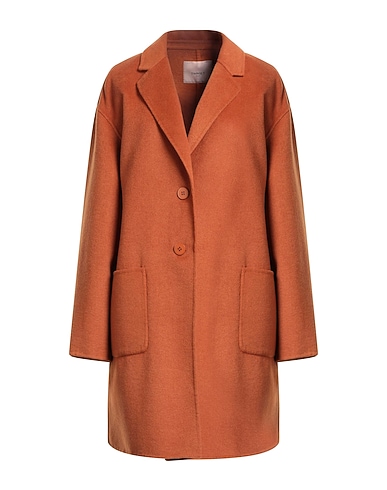 TWINSET Coat Rust 50% Polyester, 50% Wool