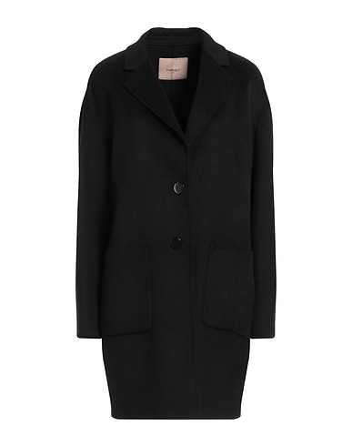 TWINSET Cappotto Nero 50% Poliestere, 50% Lana