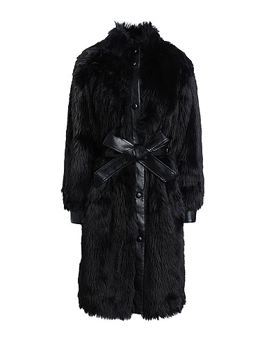 TWINSET Kunstpelz Schwarz 100% Polyester, Viskose, Baumwolle, Metall