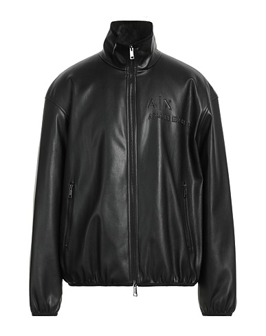 ARMANI EXCHANGE Jacket Black 100% Polyester, Polyurethane coated