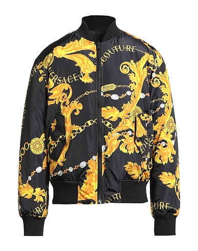 VERSACE JEANS COUTURE Bomber Giallo 100% Poliestere, Elastan