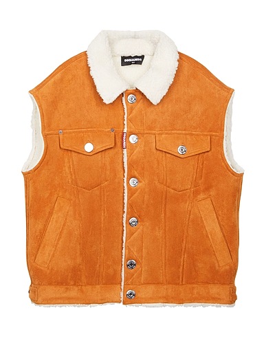 DSQUARED2 Teddy Coat Camel 92% Polyester, 8% Elastane