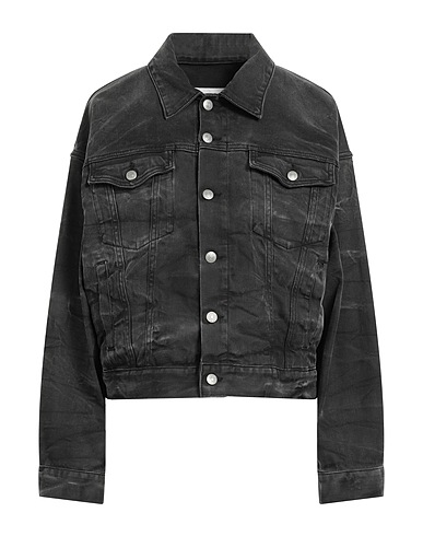 MM6 MAISON MARGIELA Denim jacket Black 98% Cotton, 2% Elastane