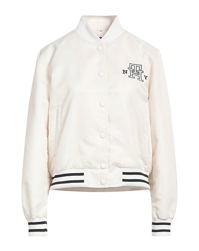 TOMMY HILFIGER Bomberjacke Off white 100% Polyamid, Polyester, Elastan