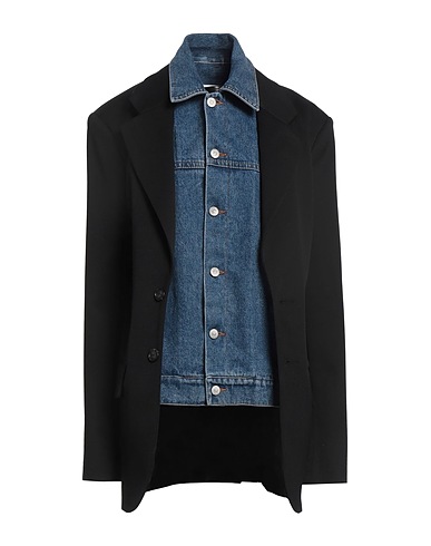 MM6 MAISON MARGIELA Jacket Black 54% Polyester, 44% Virgin Wool, 2% Elastane