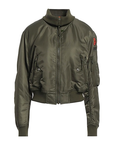KENZO Cazadora Verde militar 100% Poliamida, Acrílico, Algodón