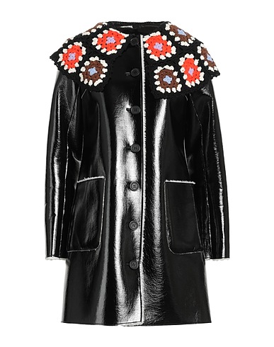 MANOUSH Coat Black 100% Polyurethane, Polyester