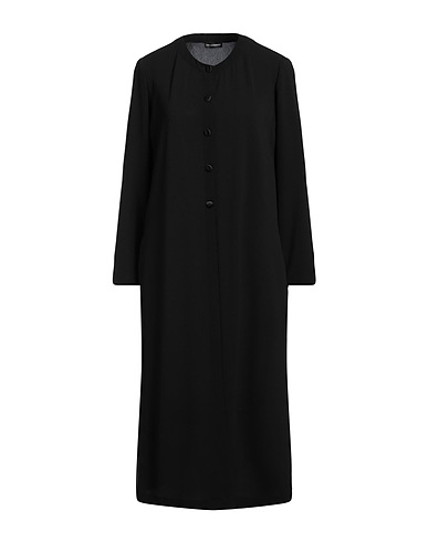 EMPORIO ARMANI Full-length jacket Black 95% Polyester, 5% Elastane