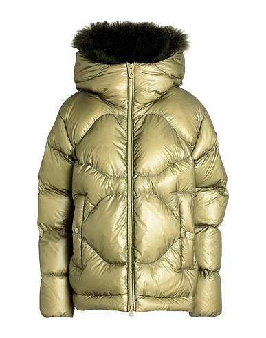 PEUTEREY Piumino Verde salvia 100% Poliammide, Pelliccia di capra