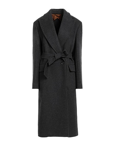 MAX MARA Coat Charcoal 60% Viscose, 40% Lyocell