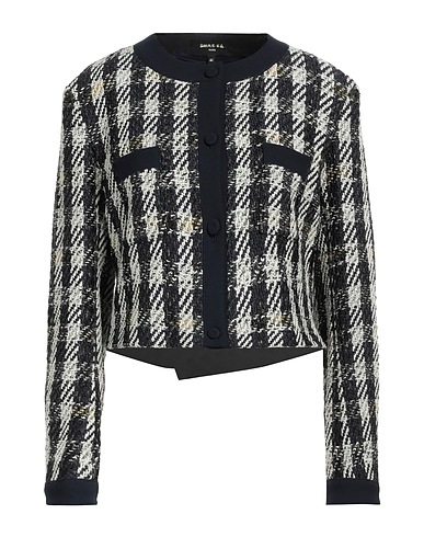 PAULE KA Jacket Midnight blue 32% Cotton, 30% Polyamide, 22% Acrylic, 10% Polyester, 6% Wool