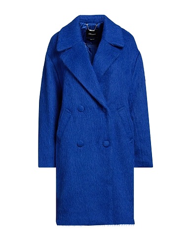 BLUMARINE Coat Bright blue 58% Synthetic fibers, 21% Wool, 9% Mohair wool, 9% Alpaca wool, 3% Other Fibres