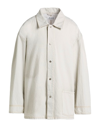 MAISON MARGIELA Denim jacket Light grey 100% Cotton