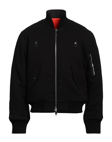 ROBERTO COLLINA Bomber Black 65% Polyester, 33% Viscose, 2% Elastane