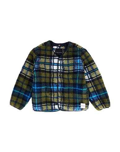TOMMY HILFIGER Teddy Coat Military green 85% Polyester, 15% Acrylic
