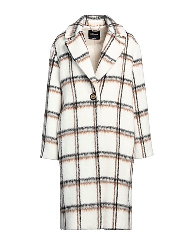 BLUMARINE Coat Off white 34% Acrylic, 25% Polyester, 24% Wool, 15% Virgin Wool, 2% Polyamide