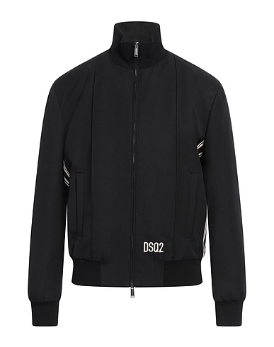 DSQUARED2 ブルゾン ブラック ポリエステル 55% / バージンウール 45%
