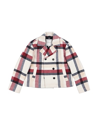 TOMMY HILFIGER Coat Ivory 77% Polyester, 23% Wool