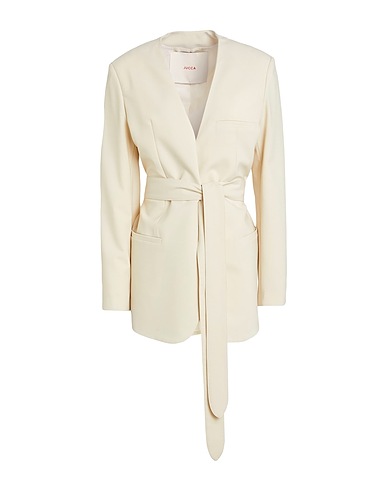 JUCCA Jacket Ivory 53% Polyester, 43% Virgin Wool, 4% Elastane