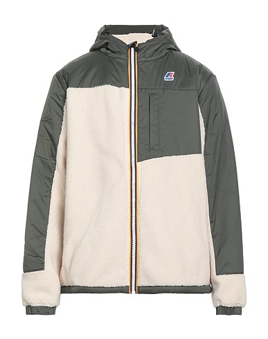 K-WAY Teddy Coat Military green 100% Polyester, Polyamide