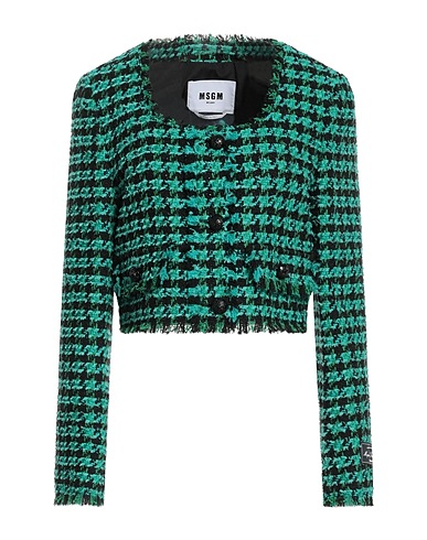 MSGM Jacket Green 41% Cotton, 32% Acrylic, 22% Polyester, 3% Wool, 2% Viscose