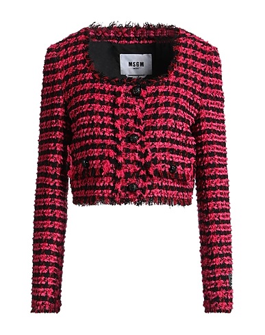MSGM Giubbotto Fucsia 41% Cotone, 32% Acrilico, 22% Poliestere, 3% Lana, 2% Viscosa