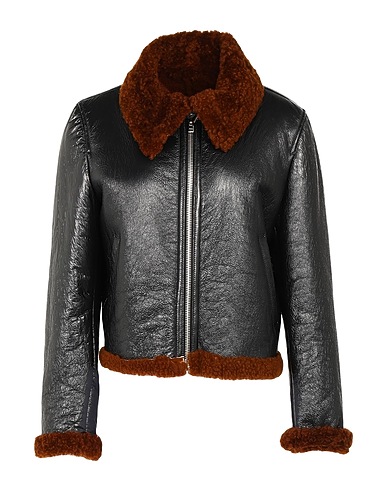 GRIFONI Teddy Coat Black 100% Sheepskin