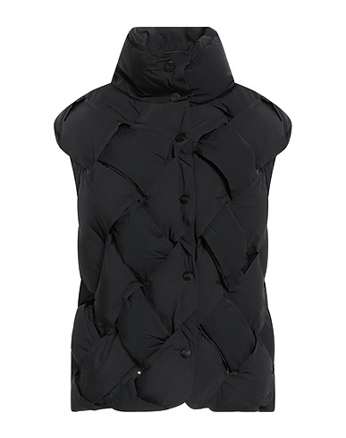 SILVIAN HEACH Gilet Black Polyamide, Polyester, Feathers