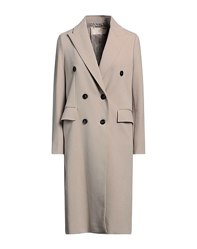 CIRCOLO 1901 Coat Beige 95% Cotton, 5% Elastane