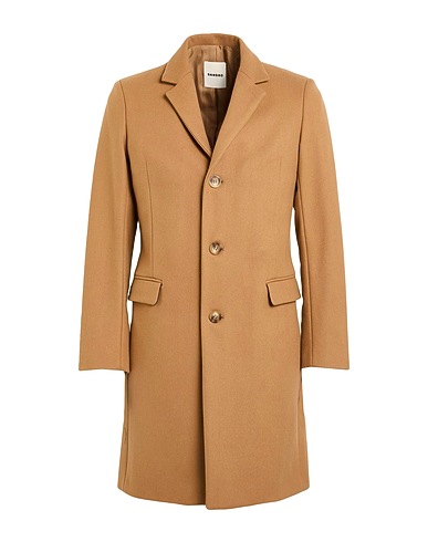 SANDRO Coat Camel 70% Wool, 20% Polyamide, 10% Cashmere