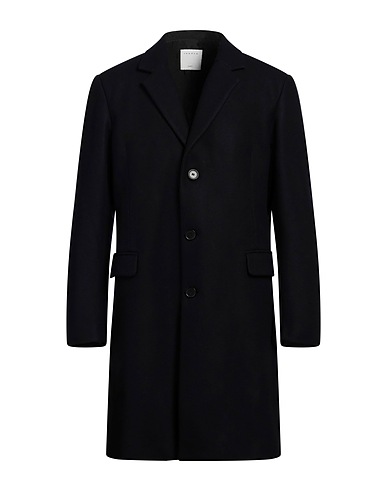 SANDRO Coat Midnight blue 70% Wool, 20% Polyamide, 10% Cashmere