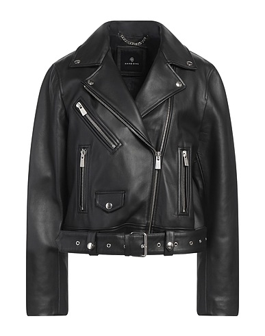 ANINE BING Biker jacket Black 100% Leather