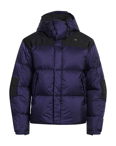BLAUER. Shell jacket Dark purple 100% Polyamide, Polyester, Feathers