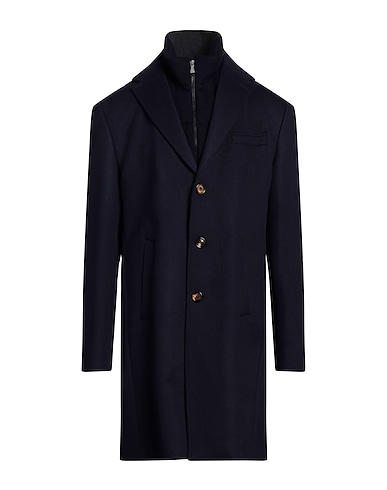 ELEVENTY Coat Midnight blue 90% Wool, 10% Cashmere, Polyester