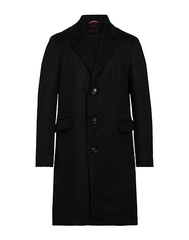 PALTÒ Coat Black 80% Wool, 20% Polyamide, Polyester, Nylon, Cashmere